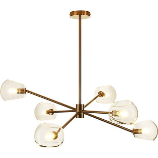 Lampa sufitowa szklana designerska Cosmic VI 75cm przezroczysty / złoty Step Into Design