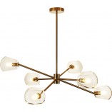 Lampa sufitowa szklana designerska Cosmic VI 75cm przezroczysty / złoty Step Into Design