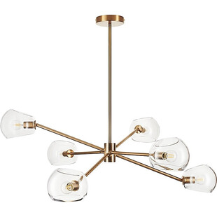 Lampa sufitowa szklana designerska Cosmic VI 75cm przezroczysty / złoty Step Into Design