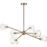 Lampa sufitowa szklana designerska Cosmic VI 75cm przezroczysty / złoty Step Into Design