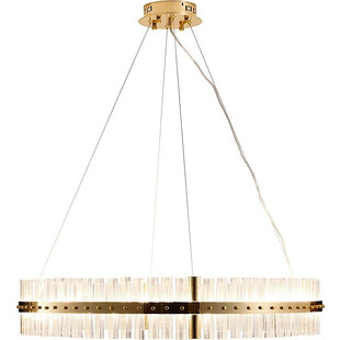 Lampa wisząca kryształowa glamour Aura LED 85cm przezroczysto-złota Step Into Design