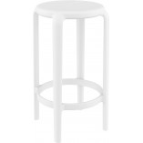 Stołek barowy z tworzywa Tom Bar 65cm biały Siesta