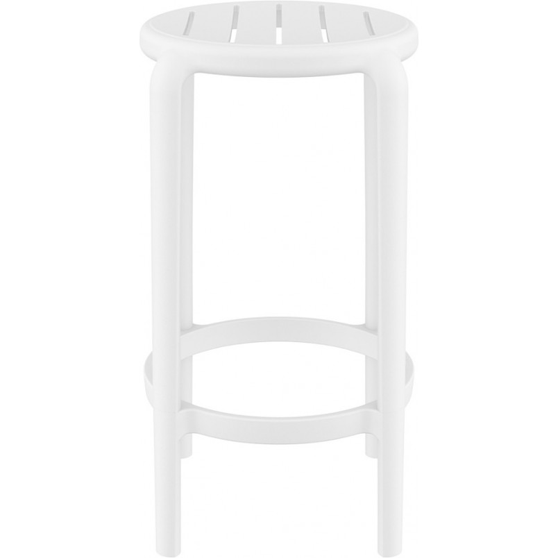 Stołek barowy z tworzywa Tom Bar 65cm biały Siesta