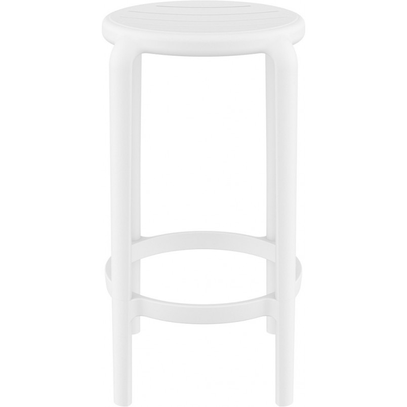Stołek barowy z tworzywa Tom Bar 65cm biały Siesta