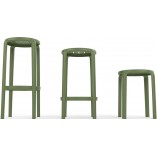 Stołek barowy z tworzywa Tom Bar 65cm biały Siesta