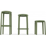 Taboret z tworzywa Tom 45cm biały Siesta