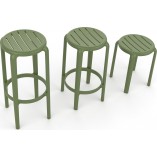 Taboret z tworzywa Tom 45cm biały Siesta