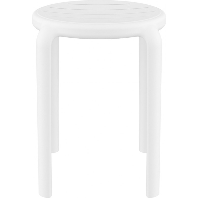 Taboret z tworzywa Tom 45cm biały Siesta