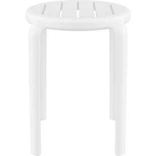 Taboret z tworzywa Tom 45cm biały Siesta