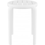Taboret z tworzywa Tom 45cm biały Siesta