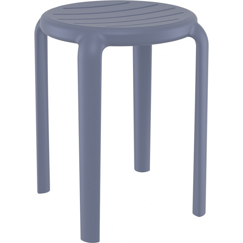Taboret Tom 45cm Szary Siesta - Wytrzymały i Praktyczny