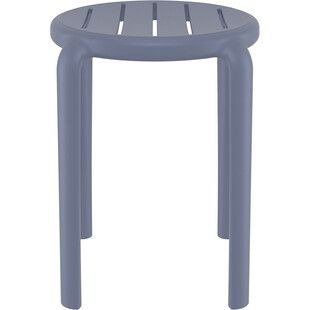 Taboret z tworzywa Tom 45cm ciemny szary Siesta