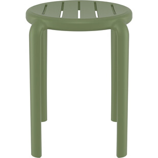 Taboret z tworzywa Tom 45cm oliwkowy Siesta