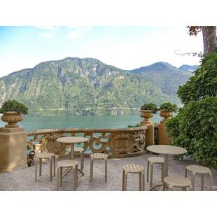 Taboret z tworzywa Tom 45cm kawowy Siesta