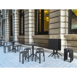 Taboret z tworzywa Tom 45cm kawowy Siesta