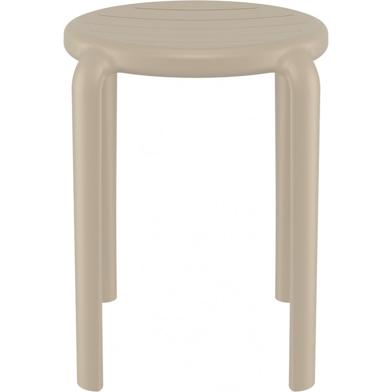 Taboret z tworzywa Tom 45cm kawowy Siesta
