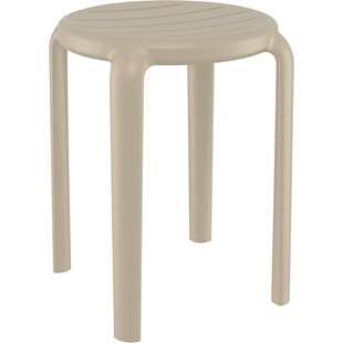 Taboret z tworzywa Tom 45cm kawowy Siesta