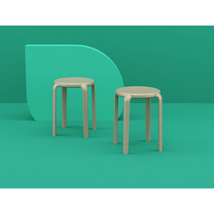 Taboret z tworzywa Tom 45cm kawowy Siesta