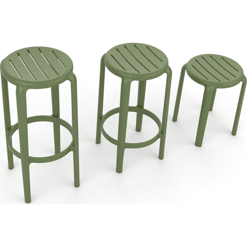 Taboret z tworzywa Tom 45cm kawowy Siesta