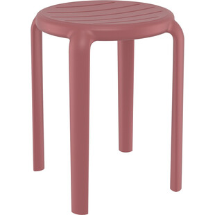 Taboret z tworzywa Tom 45cm różowo-czerwony Siesta
