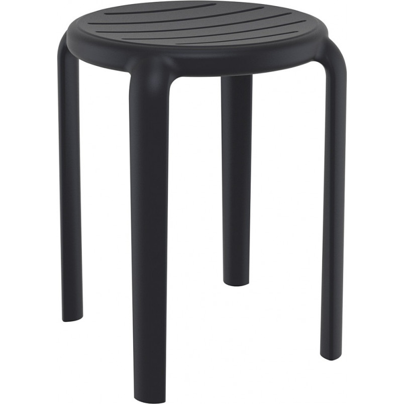 Taboret Tom 45cm Czarny Siesta | Hokery do kuchni i jadalni