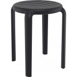 Taboret Tom 45cm Czarny Siesta | Hokery do kuchni i jadalni