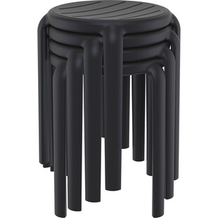 Taboret Tom 45cm Czarny Siesta | Hokery do kuchni i jadalni