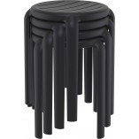 Taboret Tom 45cm Czarny Siesta | Hokery do kuchni i jadalni