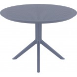 Stół Okrągły Sky Siesta 105cm - Szary | Komfort i Styl