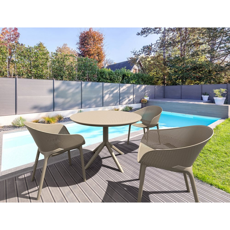 Stół Ogrodowy Okrągły Sky 105cm Siesta - Elegancki Design