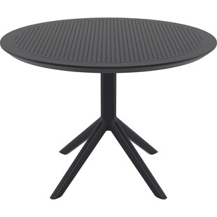 Stół ogrodowy okrągły Sky 105cm czarny Siesta