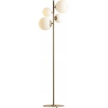 Lampa podłogowa szklane kule Bloom biało-beżowa Aldex