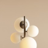 Lampa podłogowa szklane kule Bloom biało-beżowa Aldex