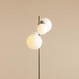 Lampa podłogowa szklane kule Bloom biało-beżowa Aldex