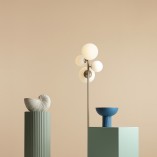 Lampa podłogowa szklane kule Bloom biało-beżowa Aldex