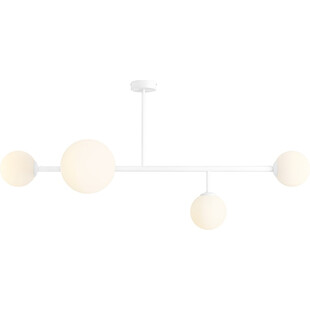 Lampa sufitowa szklane kule Dione IV 117cm biała Aldex