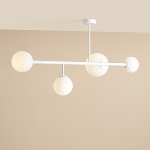 Lampa Sufitowa Dione IV - Szklane Kule, Biały | Aldex