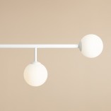 Lampa Sufitowa Dione IV - Szklane Kule, Biały | Aldex