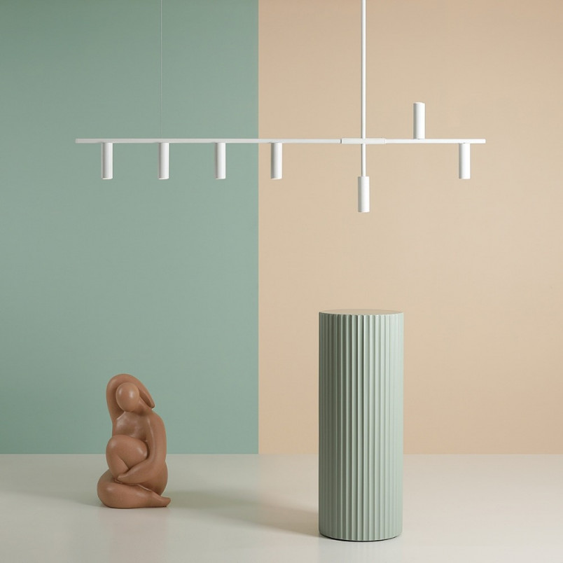Lampa wisząca Trevo VII biała | Aldex | 145cm