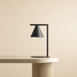 Lampa biurkowa stożek Form czarna Aldex