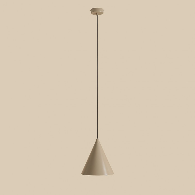 Lampa wisząca stożek beżowa Aldex Form 24cm - Stylowe oświetlenie