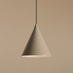 Lampa wisząca stożek beżowa Aldex Form 24cm - Stylowe oświetlenie