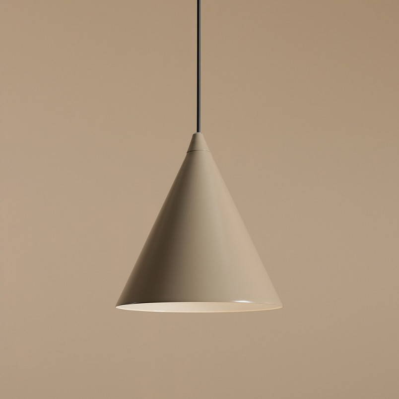 Lampa wisząca stożek beżowa Aldex Form 24cm - Stylowe oświetlenie
