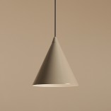 Lampa wisząca stożek beżowa Aldex Form 24cm - Stylowe oświetlenie