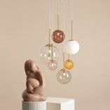 Lampa wisząca szklane kule Bosso Ring 57cm multikolor Aldex