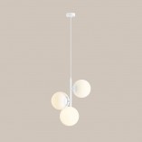 Lampa wisząca Aldex Fin - 3 kule szklane, biała | Kup online