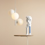 Lampa wisząca Aldex Fin - 3 kule szklane, biała | Kup online