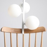 Lampa wisząca Fin - 3 szklane kule białe | Aldex