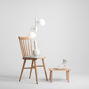Lampa wisząca Fin - 3 szklane kule białe | Aldex