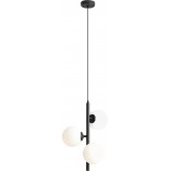 Lampa wisząca 3 kule białe/czarne Aldex | Sklep z lampami